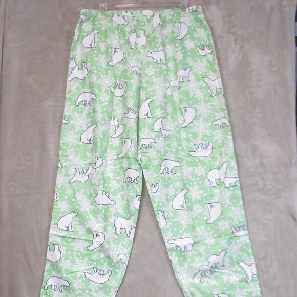 NWT Joe Boxer Flannel 2 Pc Pajama Set Women’s Green Animal Print Long Sleeve XL - Picture 8 of 11